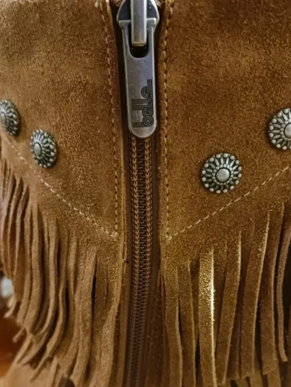 Yardley Brown Suede Fringe Booties by Belle Sigerson Morrison 7.5 NEW!